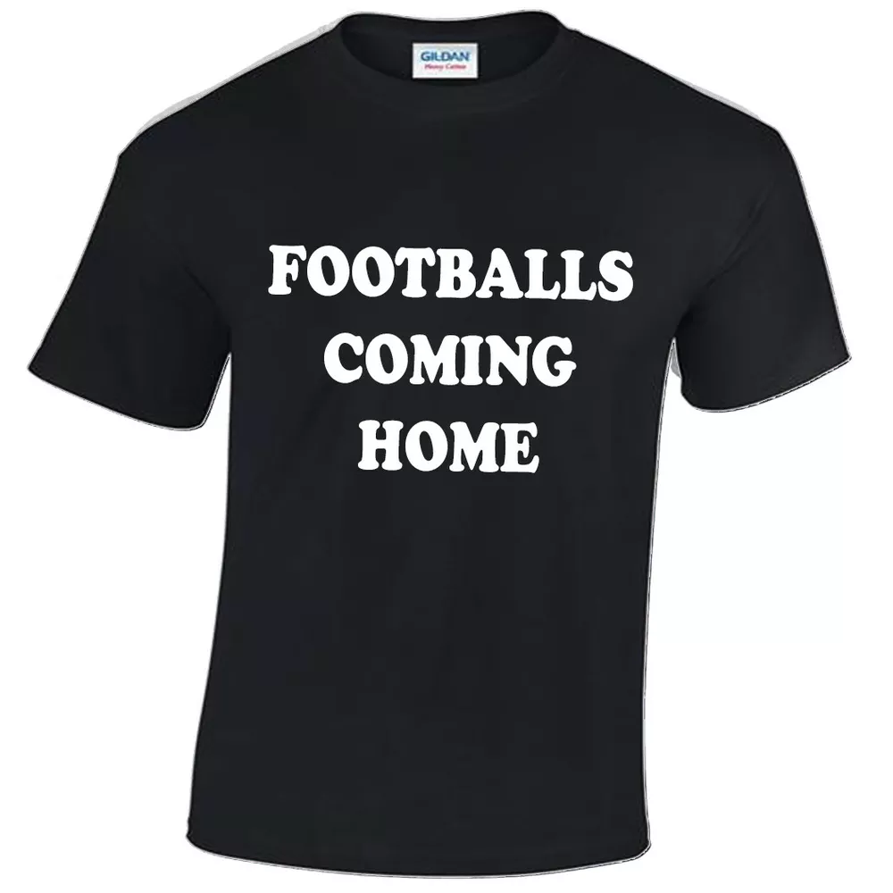 

Soccer Balls Coming Home Mens T-shirt its England World Cup, White;black
