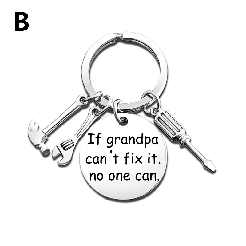 

Euro USA Father's Day Jewelry Gift Dad Tools Hammer Screwdriver Wrench Metal Key-Ring Creative Key Chain Backpack Hanging Decoration Gift, Mix 7 styles