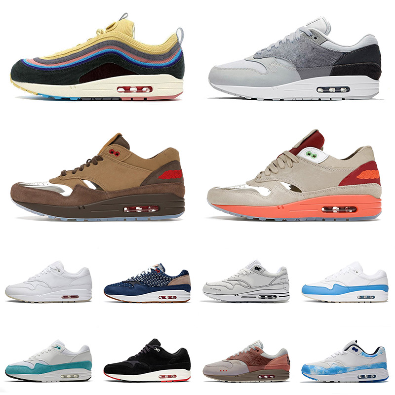 

Top Quality Cushions Max 1 87 Running Shoes Sean Wotherspoon Mens Womens London Clot Kiss Of Death CHA Air Airmax Trainers Sports Sneakers 36-45, B21 black red gum 40-45