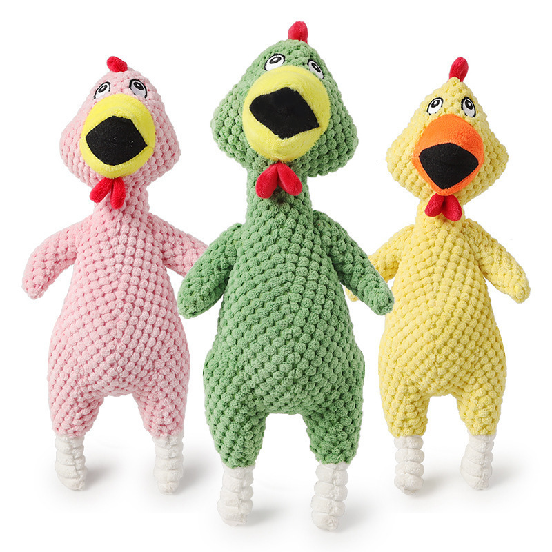 

Plush Dog Vocal Cat and Three Color Scream Chicken Gnawing Toys Pet Products