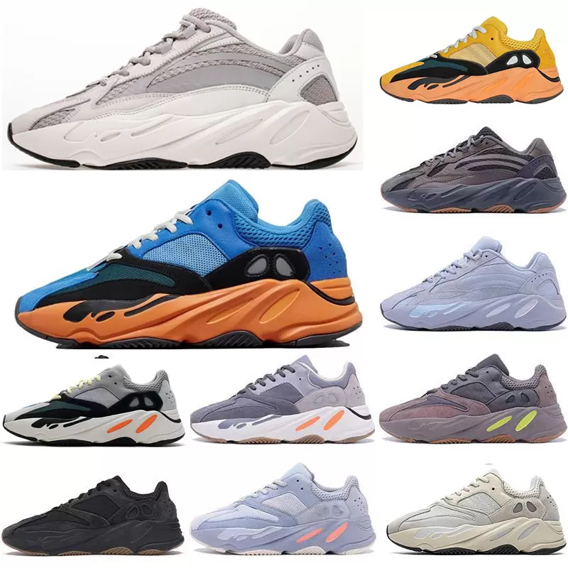 

2021 Static Reflective 700 V2 Running Shoes for mens Breathable Inertia Tephra Solid Grey Utility Black Men Women Sport Trainers Sneakers Eur 36-46, With original box