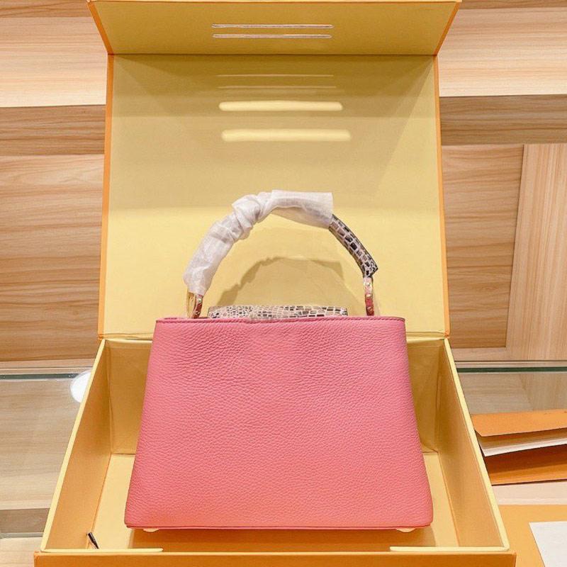 

Women Handbags Shoulder Bag Cross Body Bag Fashion Snake Color Matching Clemence Artwork Letter Hardware High Quality