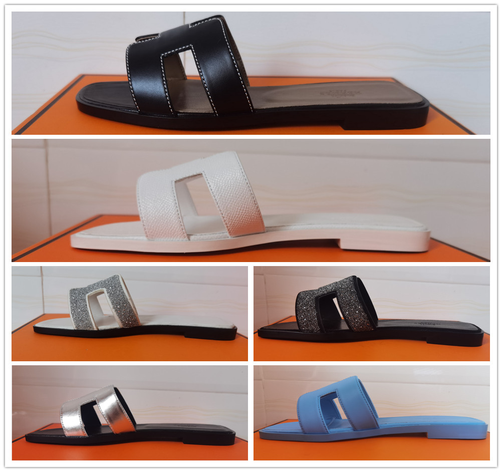 

2021 designer sandals Wedge heel Cover buckle rivet decoration Pumps Slides Femme Casual shoes Leather catwalk ladies banquet size 35-42, Box