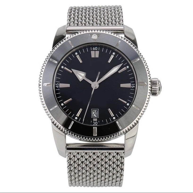 

Top Quality Classic Super-0cean Mens Watches 46MM black Dial Stainless steel strip Automatic Mechanical Watch Luxury Style Wristwatches k89, Blue
