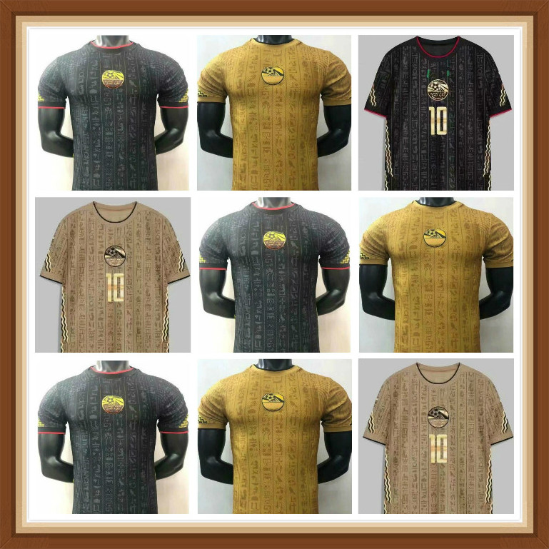 

Player Version Egypt 2021 2022 soccer jersey M. SALAH Yellow black training suit 21 22 KAHRABA A. HEGAZI RAMADAN ELNENY uniform jerseys kits, Black;yellow