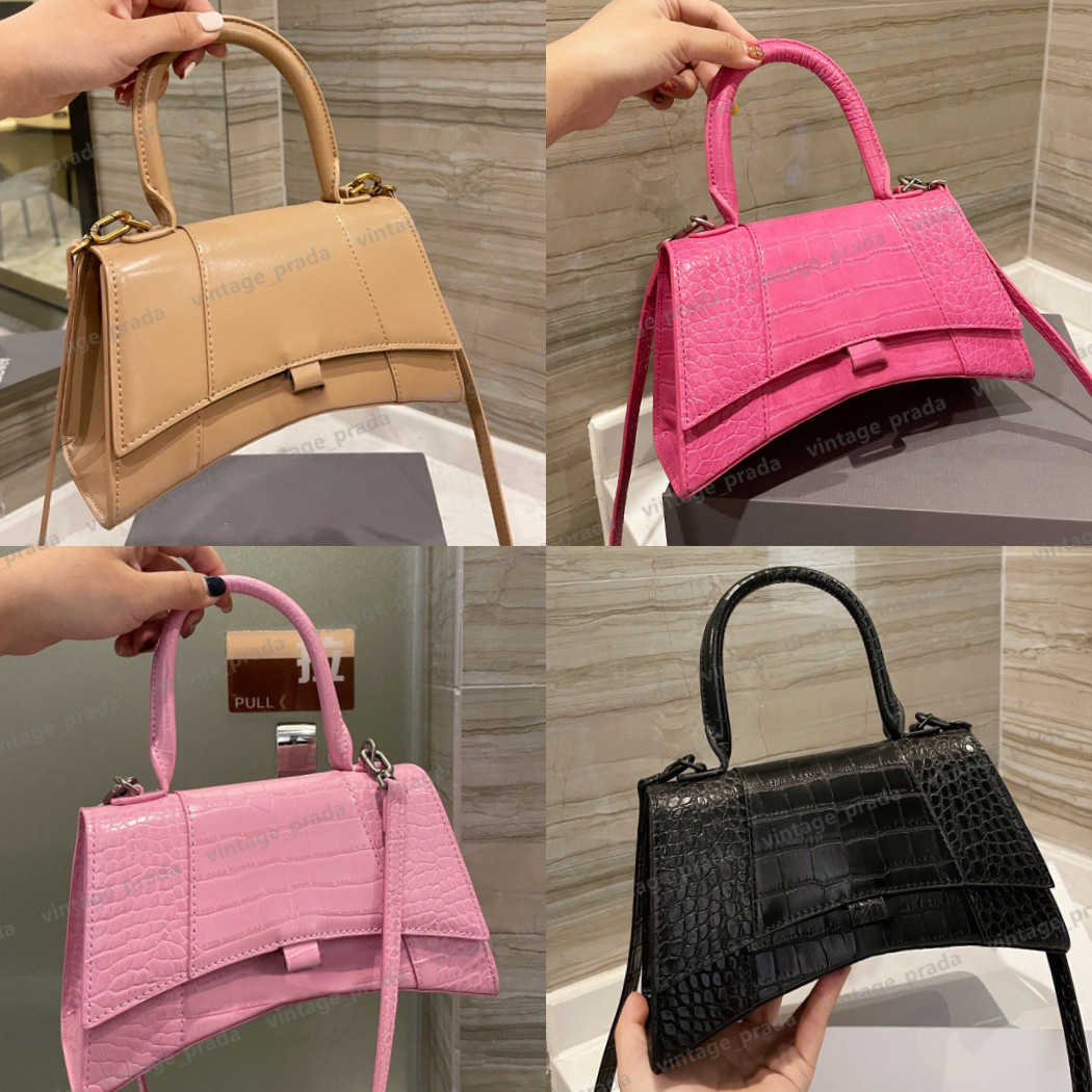 

Top quality Genuine leather Hourglass Handle fashion crossbody Bags Women's men tote Luxury Designer mylon shopping wallet Camera card, Red