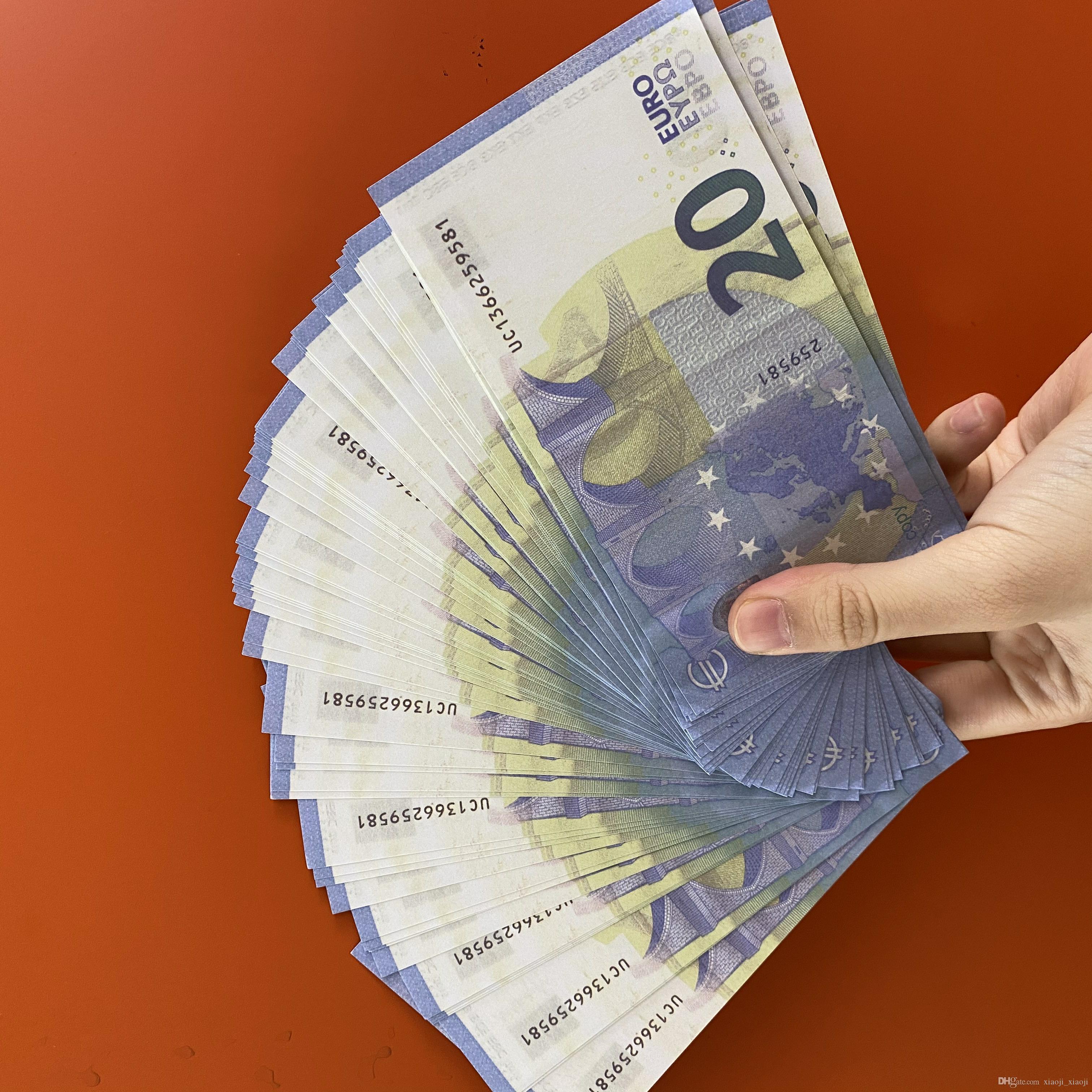 

Hot selling euro fake prop money gold banknote copy paper 10/20/50 /100/200/500 euro banknote price banknote bags 09