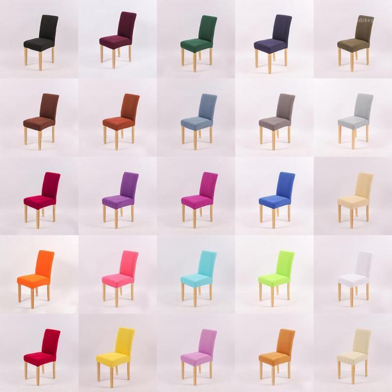 

1/4/6pcs Solid Color Chair Cover Spandex Slipcovers For Dining Room Stretch Elastic Banquet El Kitchen Wedding Home Decor Covers