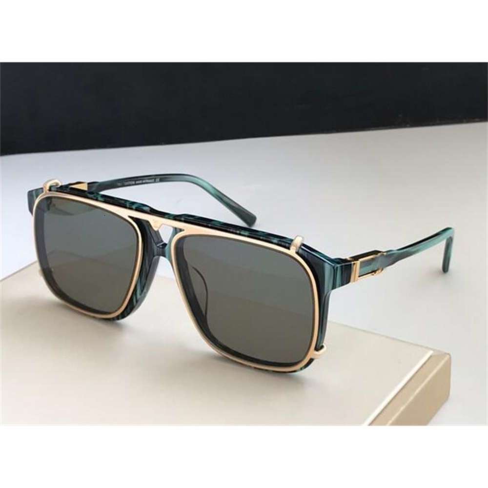 

Fashionable sun frames square mens The fashion latest designer sunglasses selling popular luxury plate metal combination frame top quality UV400 lens with box