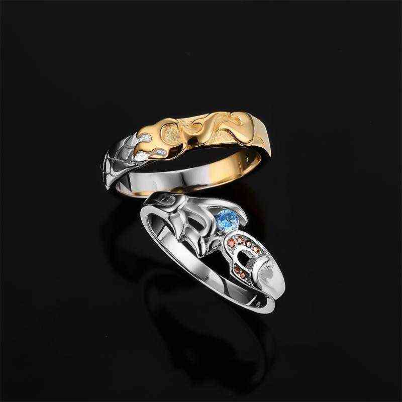 

Lol Hero Master Wukong Ahri Copper Alloy Ring Cosplay League Game Metal Jewelry Women Men Couple Lovers Engagement Gifts