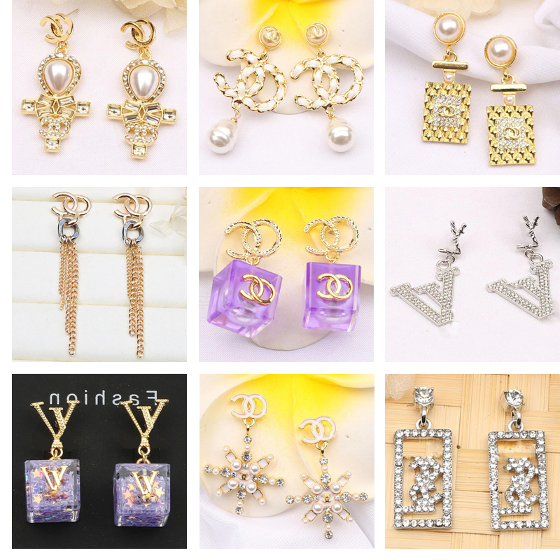 

2021 High Quality Fashion Style Studs 18K Gold Plated Stud earrings For Women Party Gifts Wholesale Designers Fashion Wedding Party Jewerlry ER0381-400
