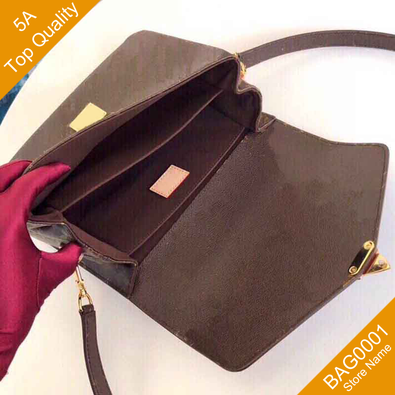 

Message Bags 44875 44876 Women Fashion Canvas Handbags Envelope Soft Hasp Shoulderbag Crossbody With Box B007 -2 BAG0001 5A Top Quality, Light brown