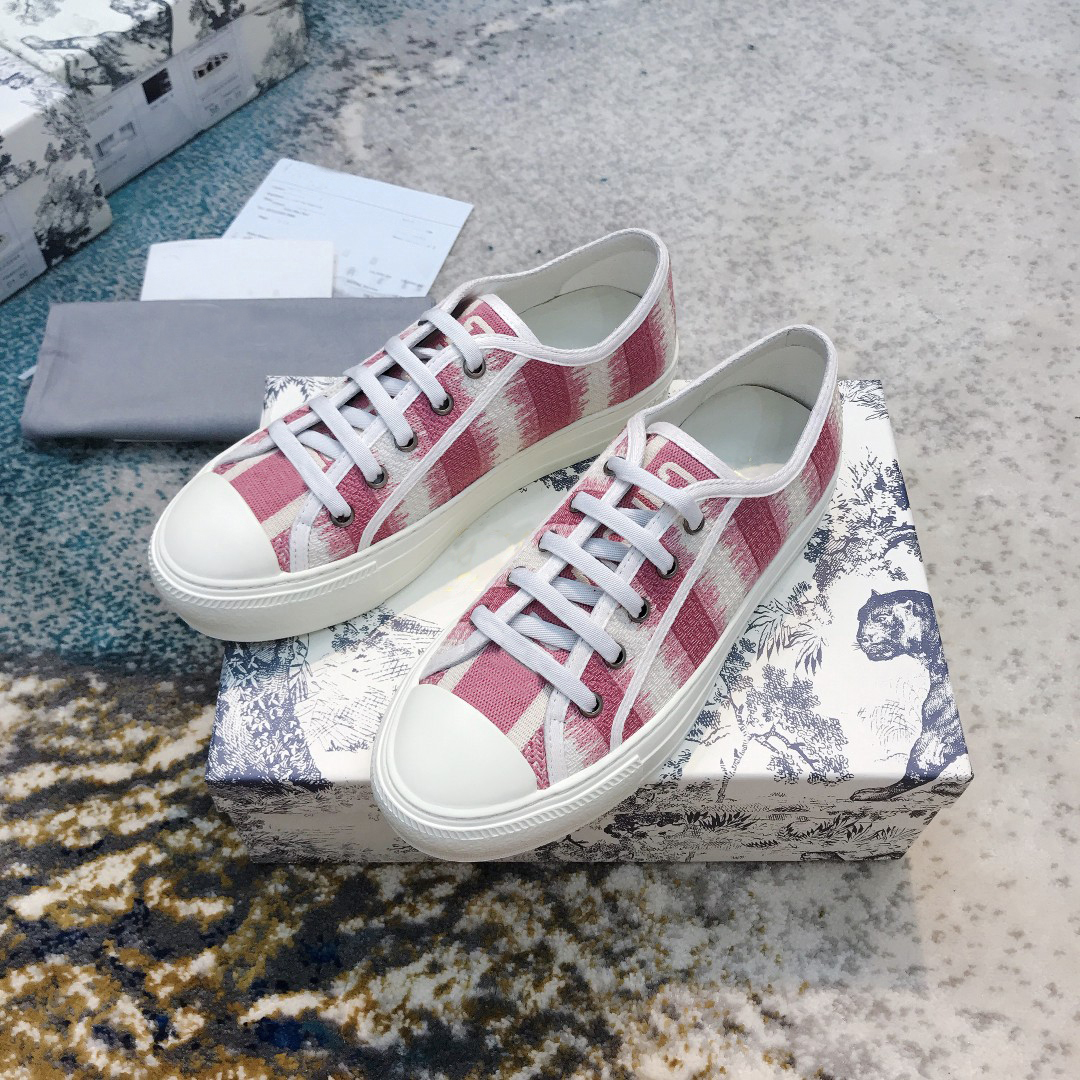 

2021 Luxurys Designers Sneakers Walkn sneaker Embroidered Cotton Canvas Women Shoes Oblique Casual Shoe Woman, Colour 10