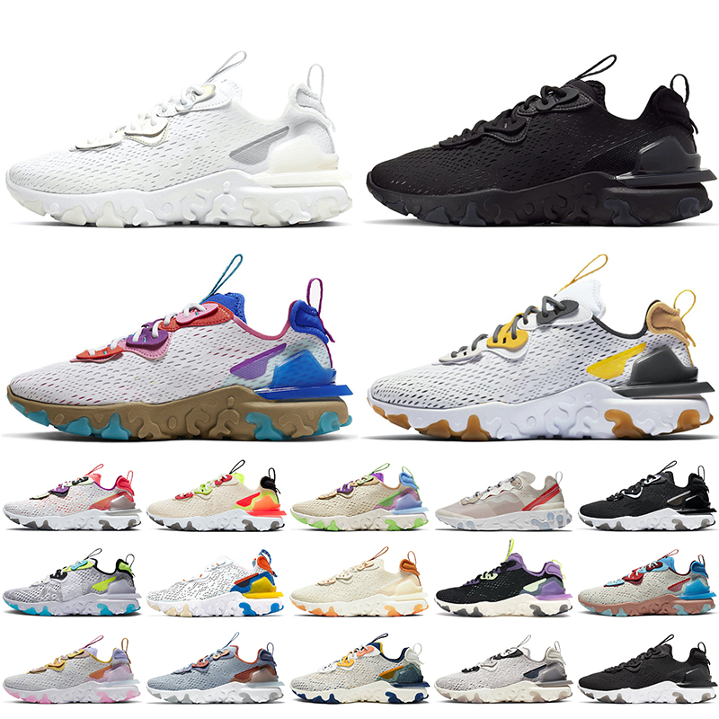 

Wholesale Epic React Vision Women Mens Running Shoes Triple White Black Iridescent Particle Grey Photon Dust Yellow Element 55 Jogging Sports Trainers Sneakers, Item16 saffron 36-40