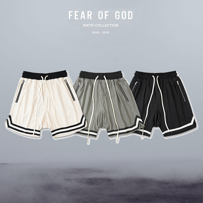 

Fear of god Essentials Drawstring Shorts Zip Pocket Mesh Sportswear Knee Length Jogging knickers Fog Basketball Breathable Short Pants Men High Street Trousers, Contact us