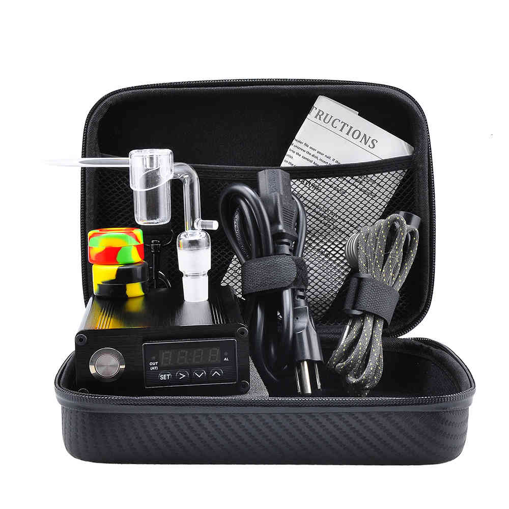 

Quartz E Dab Nail Box Kit Electic 14 18 MM Female Male Quartz Nail Electric Dab Nail Complete Kit Temperature Controller 100w Dabber Tools