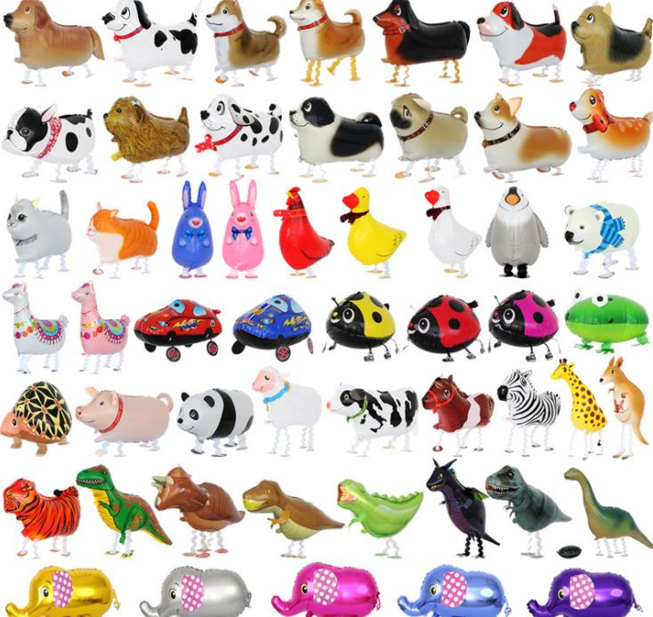 

Pet Aluminum Foil Balloon Walking Aluminum-Balloon Birthday Party Decoration Walkin-Pet Animal Balloons Christmas Gift Children Toy SN2987
