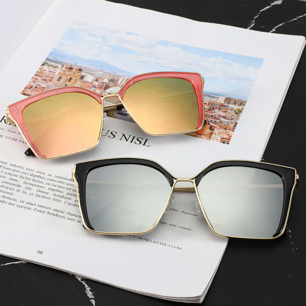 

Highend accessories new box trend Sunglass personality fashion sunglass, White;black