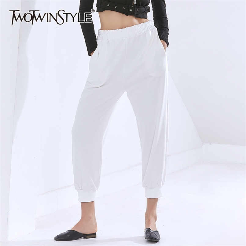 

Casual Gray Pants For Women High Waist Minimalist Solid Loose Plus Size Trousers Female Fashion Clothing 210521