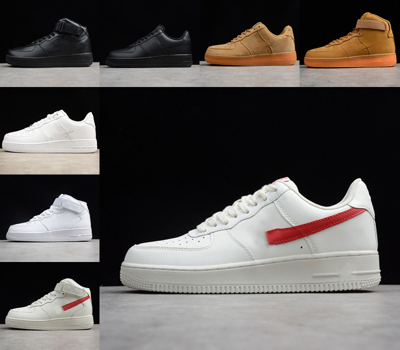 

top quality Designer Outdoor Men Low Skateboard Shoes One Unisex 1 Knit Euro Airs High Women All White Black red Walking trainer 36-46