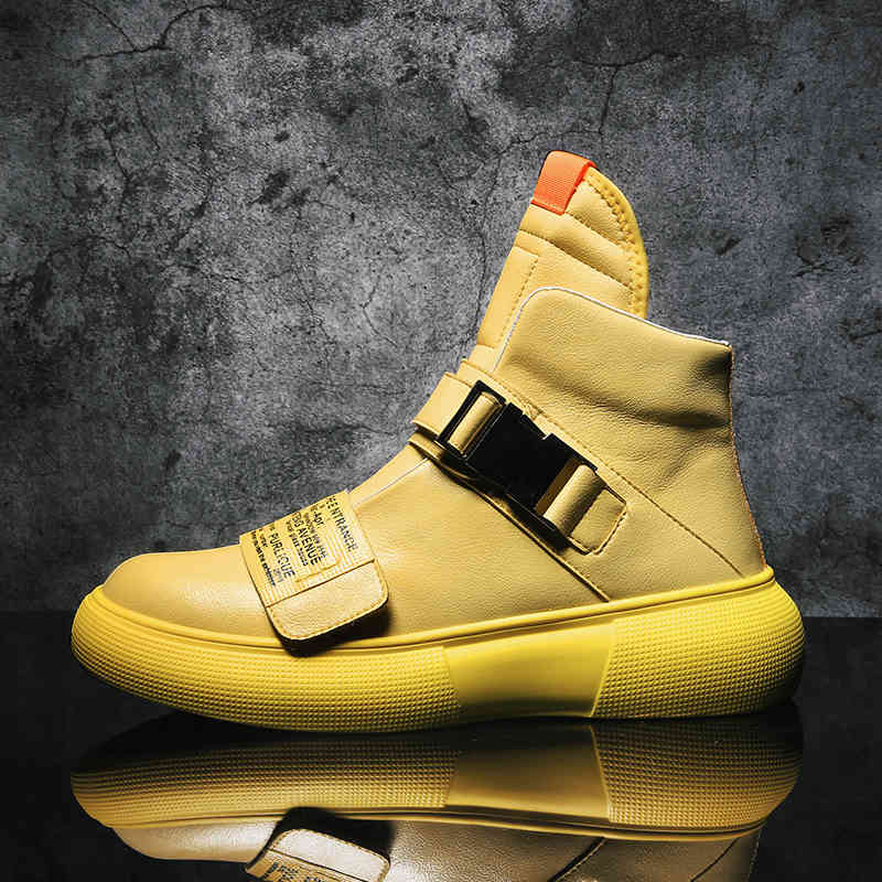 

New Street Style Hip Hop Men Sneakers Genuine Leather Running Shoes for Men Outdoors Comfortable Walking Sports Shoes Men Boots, 30055white