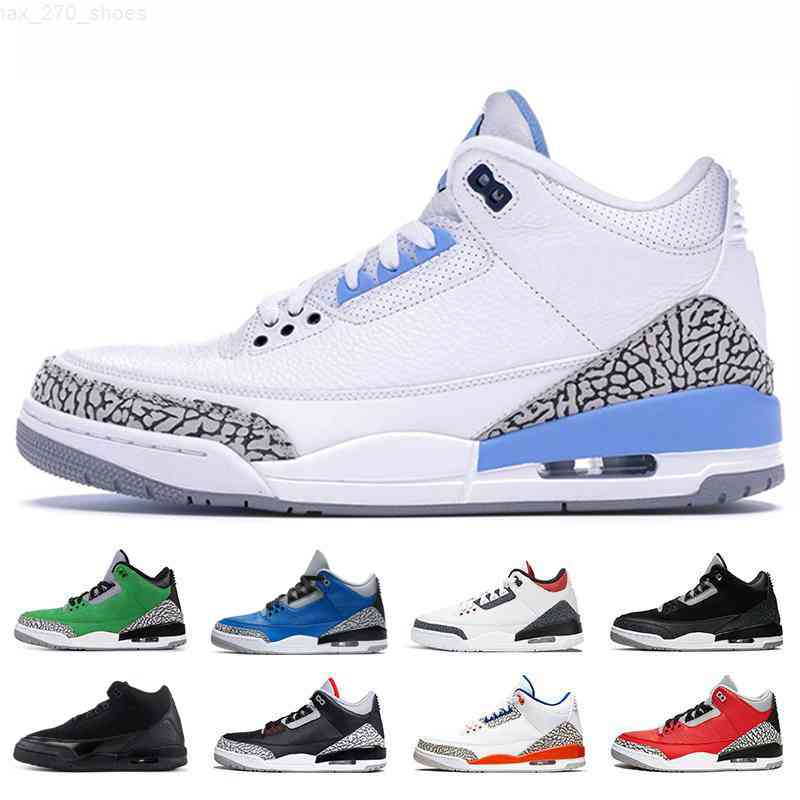 

3 3s Basketball Shoes men high OG jumpman UNC JTH Laser Orange Varsity Royal white cement outdoor athletic trainers mens sports sneakers, 12 tinker