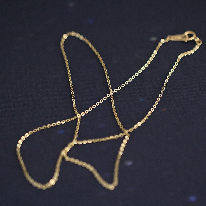 

Chains Classic 14k Real Gold Link Chain Necklace For Women Yellow Female Au585 Accessory Minimalist Fine Jewelry Birthday Gifts