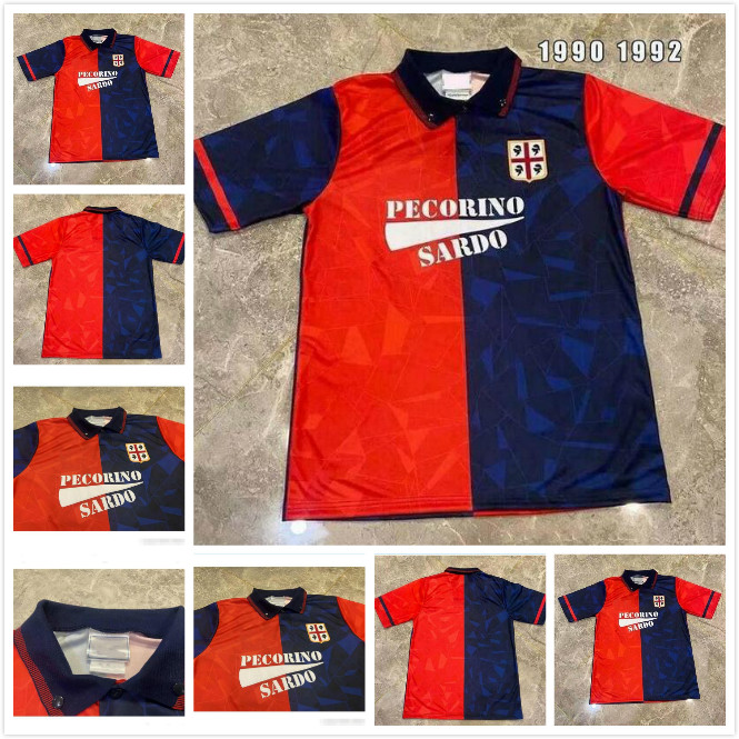 

Cagliari Calcio 1990 1992 Retro Soccer Jerseys Home JOAO PEDRO SIMEONE NAINGGOLAN GODIN 90 92 Vintage football shirts, Black;yellow