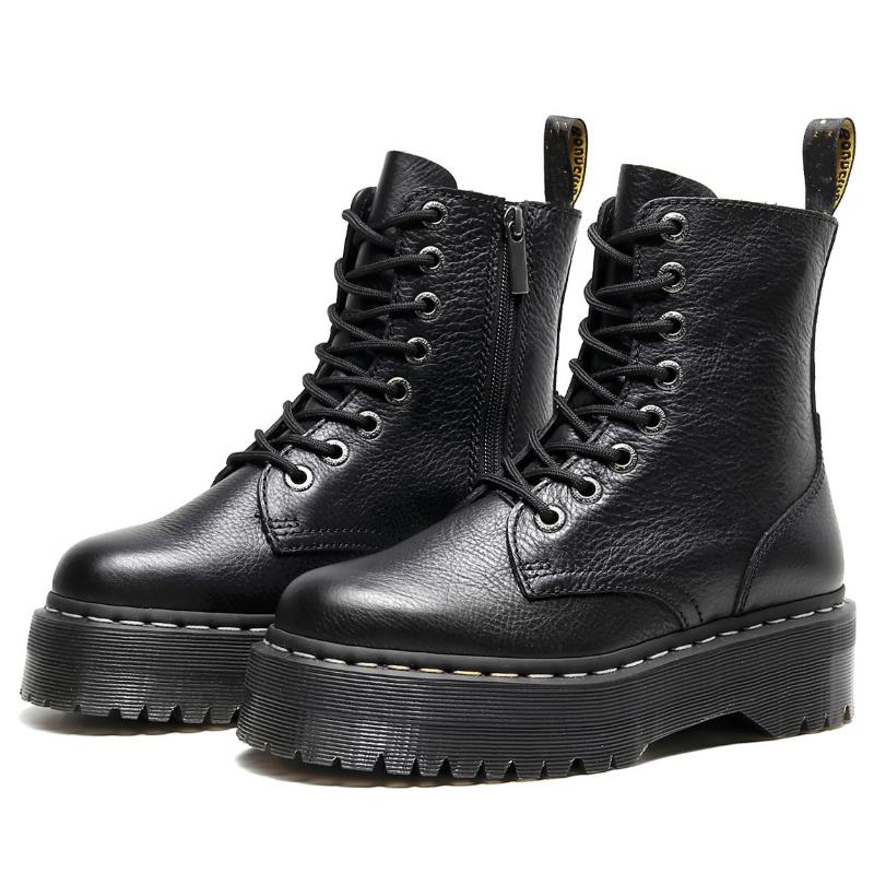 Bottes Sinclair Véritable Cuir pour femme Femmes Dames Plate-forme Plate-forme Doublure Femme Bottillons Chaussures Femme Casual Chunky