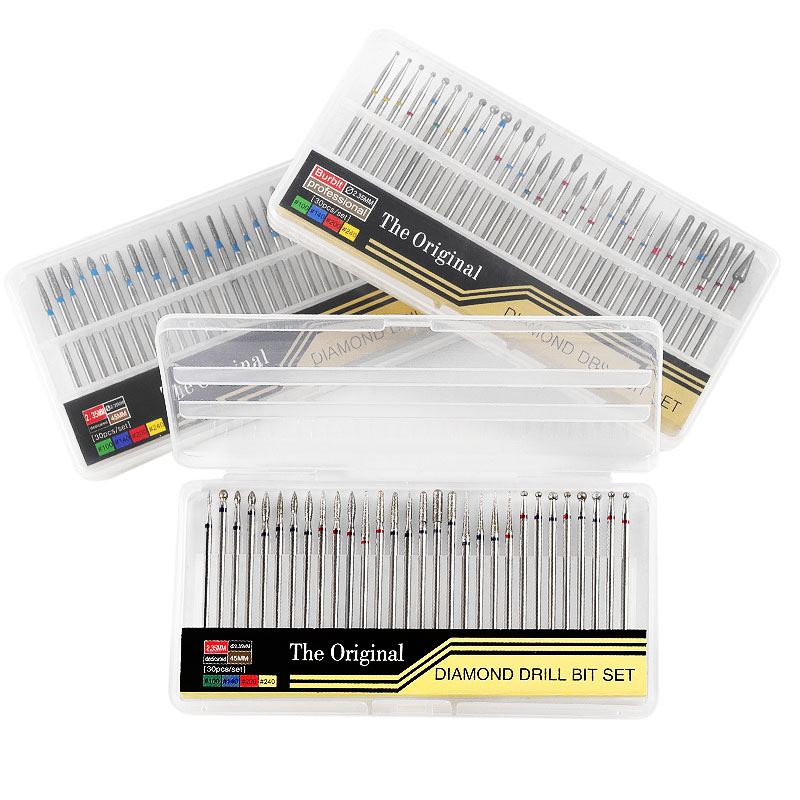 

30PCS Diamond Nail Drill Bits Set Electric Manicure Machine Bit Rotary Milling Cutter Pedicure Polishing Gel Polish File