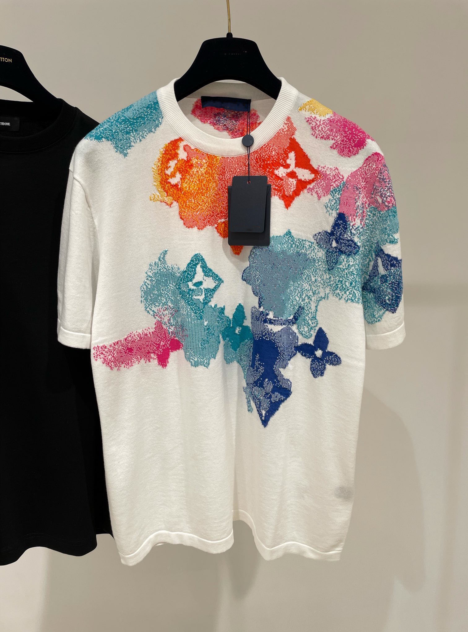 

21SS top version euro size casual fashion man and woman shirt, White;black