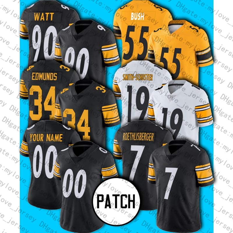 

22 Najee Harris 19 JuJu Smith-Schuster Jersey 11 Chase Claypool 55 Devin Bush Jerseys T.J. Watt Terrell Edmunds Ben Roethlisberger Jersey, Army green