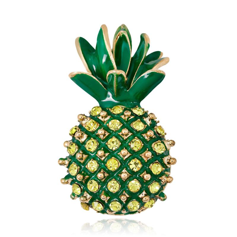 

Pins, Brooches Korean Brooch High Grade Fashion Alloy Inlaid Crystal Pineapple