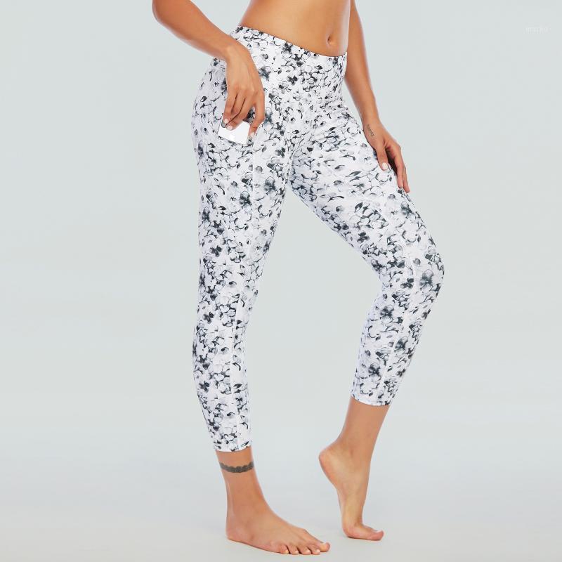 

Yoga Outfit Two Piece Set Women Clothing High Impact Sports Bra Printed Leggings Gym Biker Shorts 2, Black