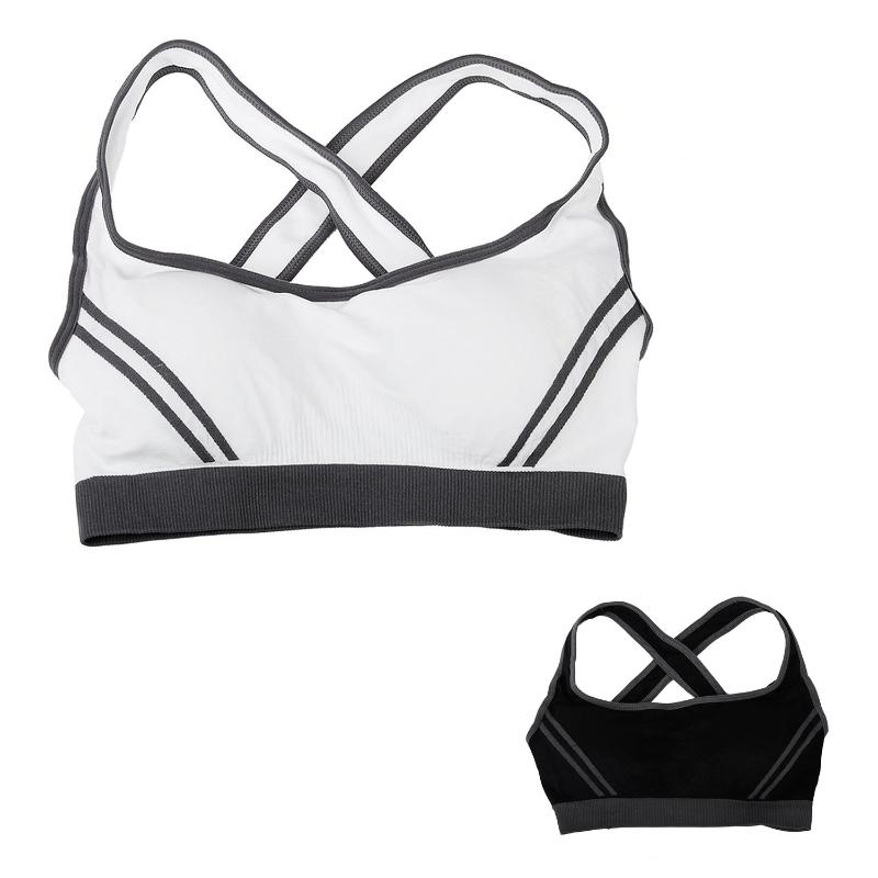 

Yoga Outfit Women's Seamless Padded Sports Bra Crop Top Running Fitness Sport Vest - S (White)