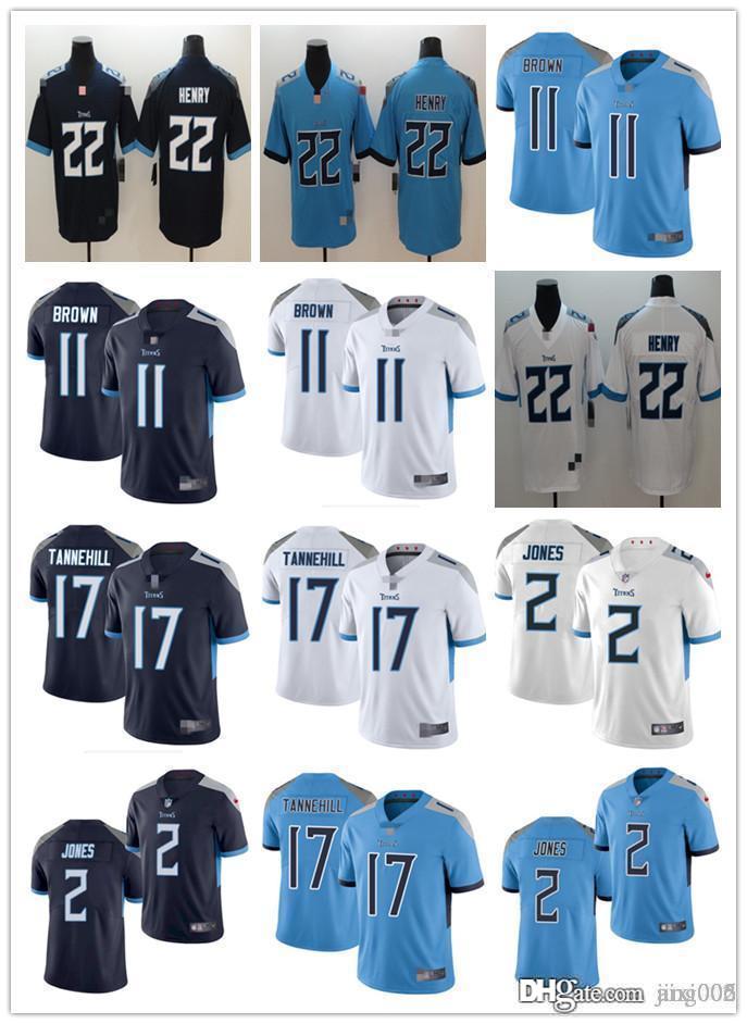 

Men Women Youth TennesseeTitans11 A.J. Brown 17 Ryan Tannehill 22 Derrick Henry 2 Julio Jones Custom navy blue Football Jersey, Colour