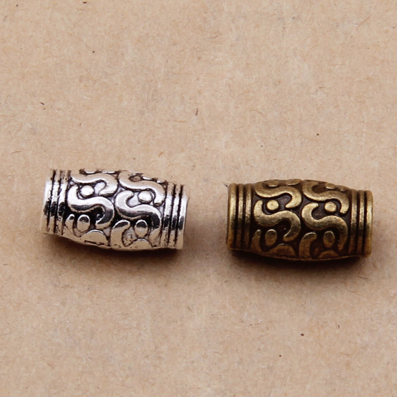 

150pcs/lot Wholesale Alloy Beads Jewelry Making Big Hole Bead Spacer 11*5mm Antique Silver Bronze, Black