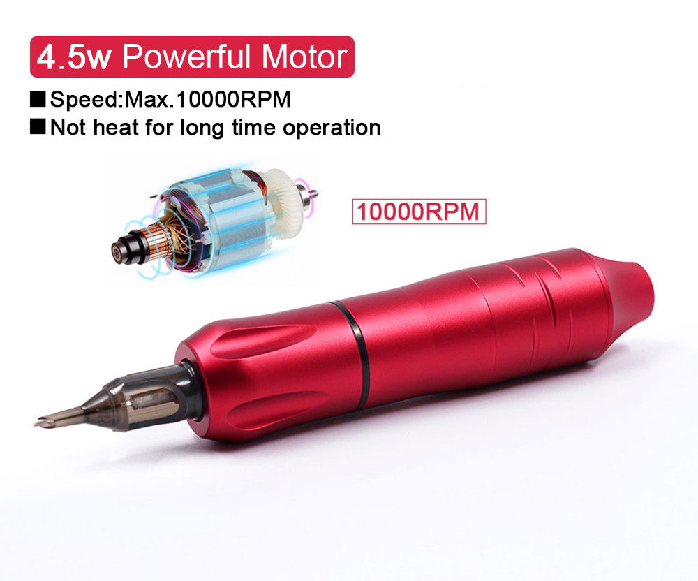 

Professional Rotary Pen Tattoo Machine Quiet Swiss Motor Tattoo Gun for Beginners Permanent Makeup Eyebrow Tattoo Machine KitScouts