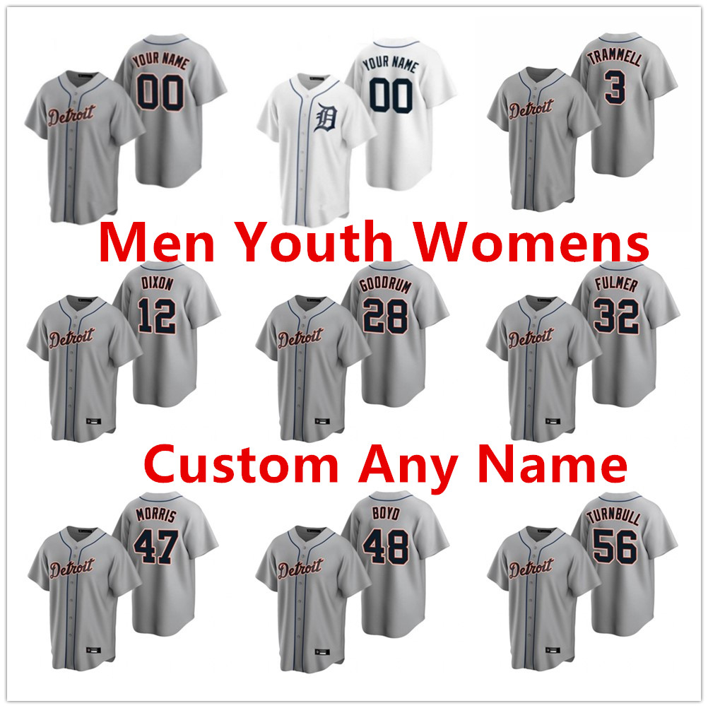 

2021 Detroit Custom 24 Miguel Cabrera Baseball Jersey Men women youth Tigers 23 Kirk Gibson Trammell Morris 9 Willi Castro 11 Sparky Anderso, Blue;black