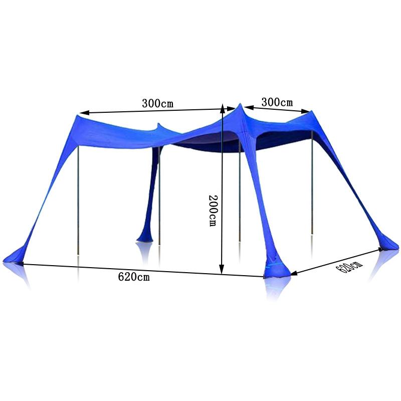 

Tents And Shelters Kalosse 15colors 3*3*2M 5-8 Person Family Beach Sunshade Lightweight Sun Shade Tent