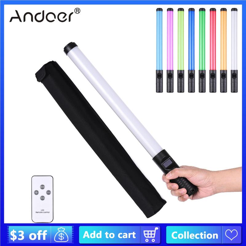 

Flash Heads 20W Handheld RGB Colorful Light Wand LED Pography Lighting Bi-color Temperature 3000K-6500K Stick Speedlight