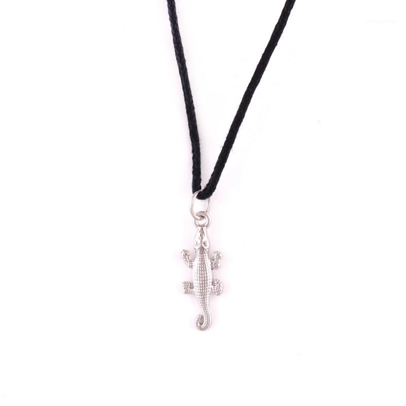 

Pendant Necklaces Rope Chain Crocodile Shape Women And Men Necklace Material Zinc Alloy Drop, Silver