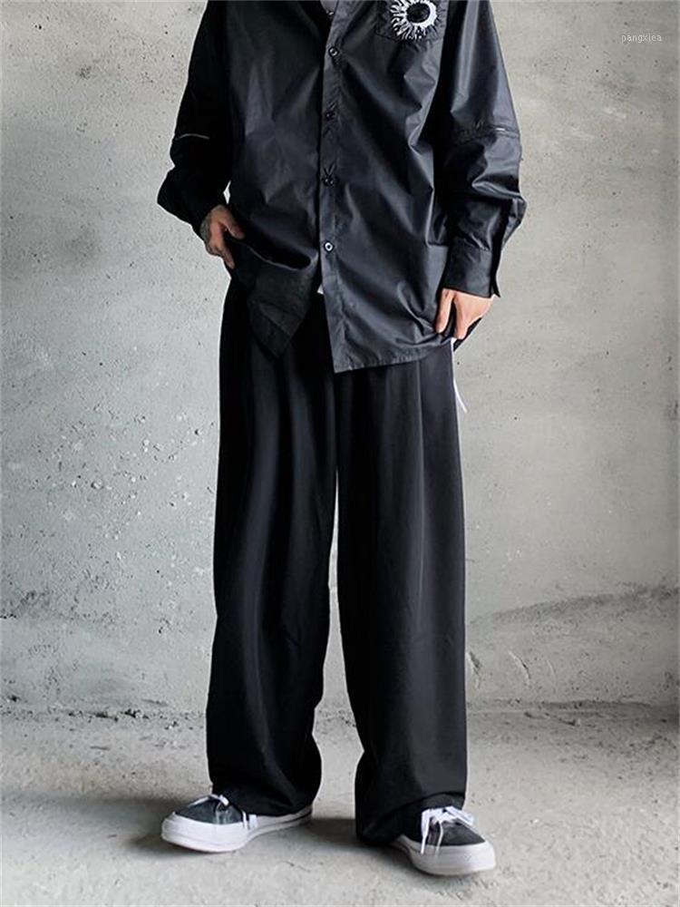 

Men's Pants Straight Spring And Autumn Classic Simple Dark Retro Hip Hop Casual Versatile Loose Oversized, Black
