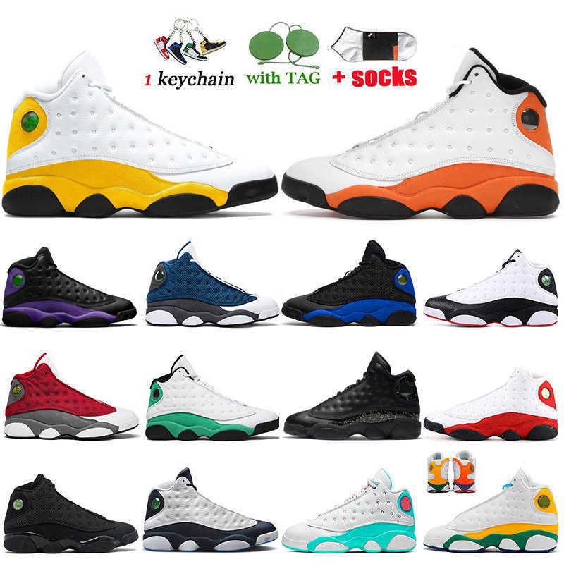 

13 13s Men Basketball Shoes COURT PURPLE Low Chutney Cap And Gown Black Cat hyper royal chicago Size 7-13, #12