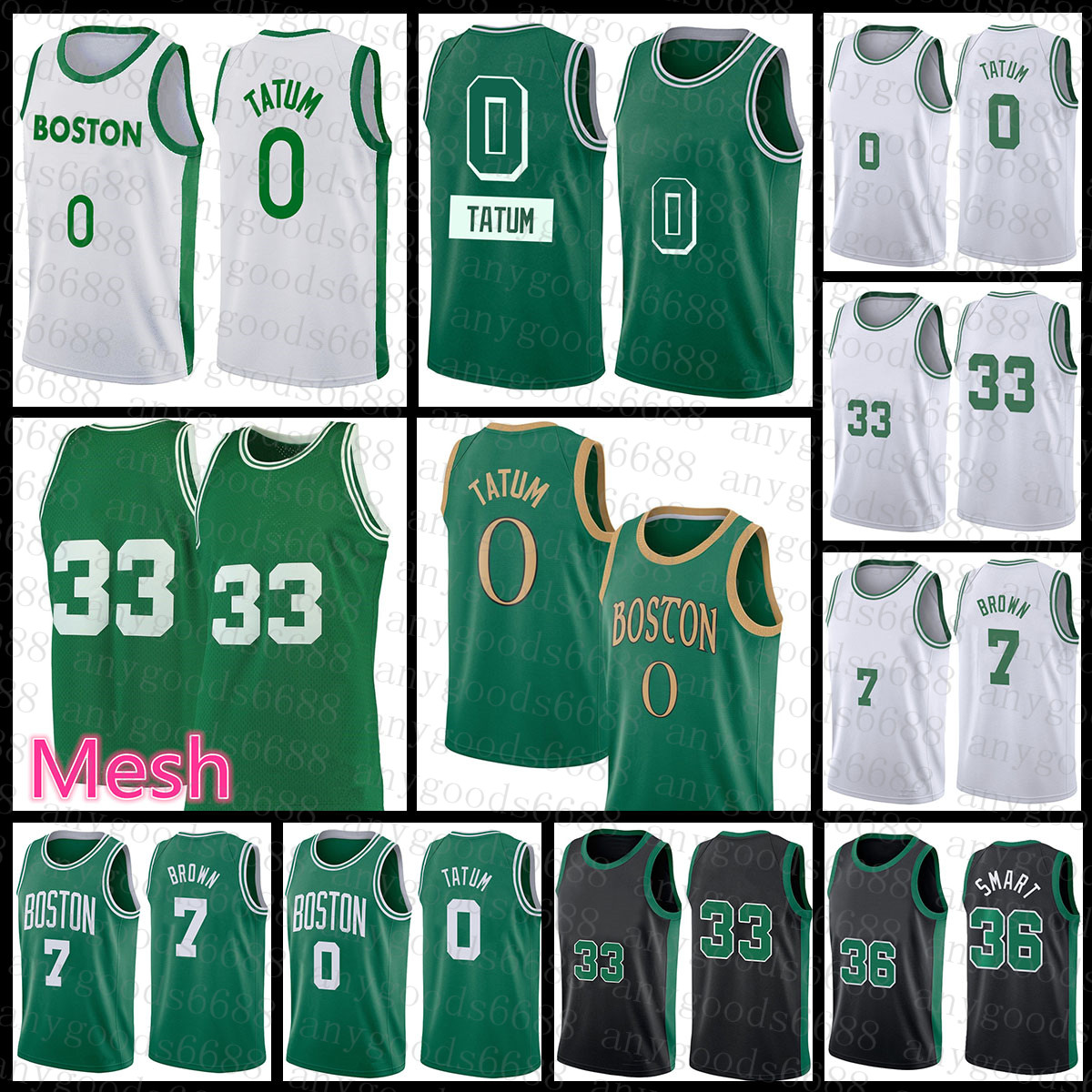 

Bostons Celtices Mens Basketball Jersey Jayson 0 Tatum Larry 33 Bird Jaylen 7 Brown S-2XL Marcus 36 Smart Beige