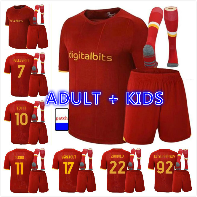 

Soccer jersey ABRAHAM ZANIOLO ROMA DZEKO PASTORE rome TOTTI DE ROSSI KLUIVERT KOLAROV B.MAYORAL AS 21 22 football shirt 2021 2022 Men + Kids kit uniforms maillot