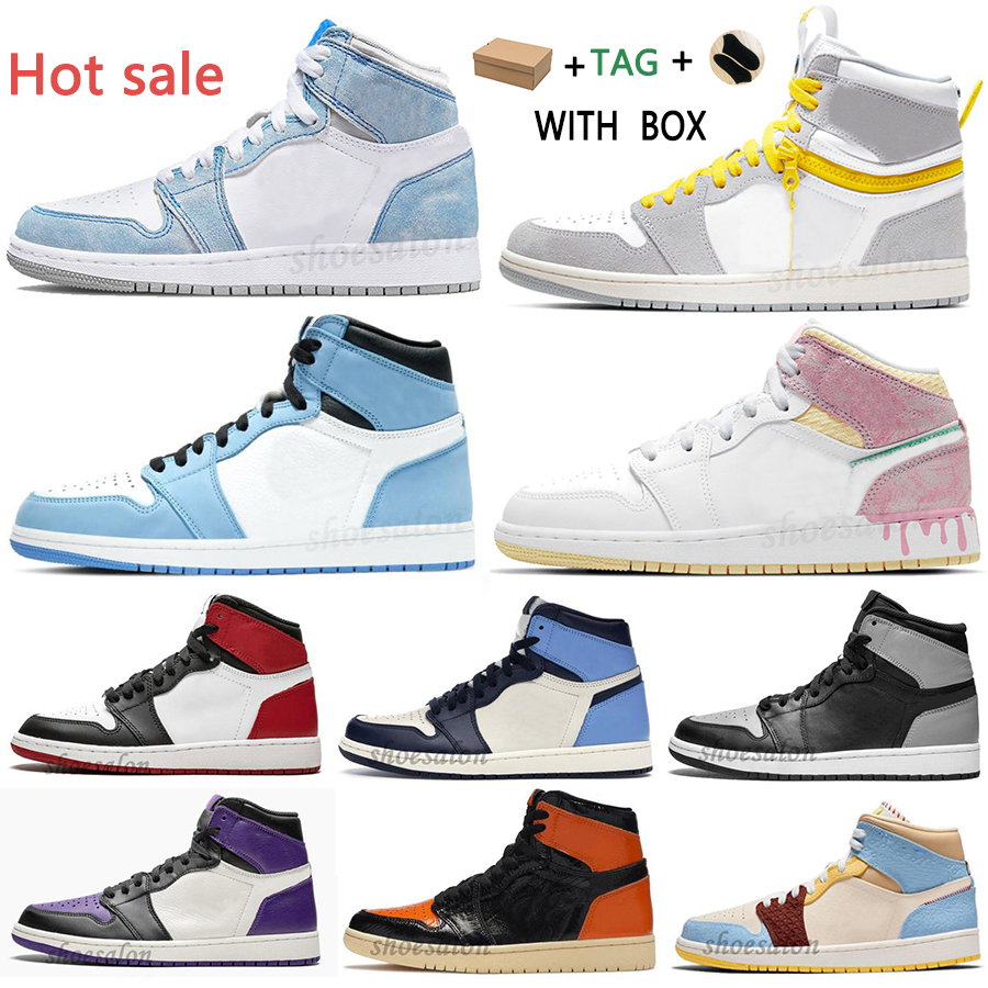 

2021 men J Balvin x jumpman 1 high OG University Blue shoes 1s Colores Vibras dye Pine Hyper Royal pink women sneakers Silver Toe Midnight Navy Travis trainers, I need look other product