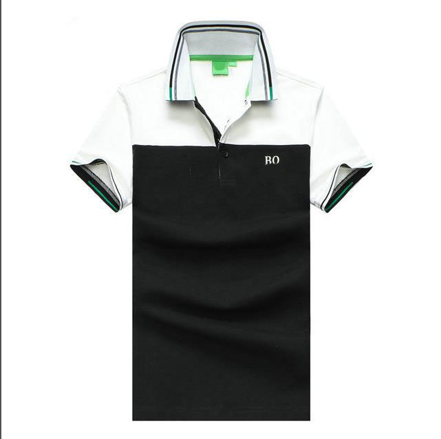 

summer casual polo breathable Zipper Anti-Pilling top quality embroidery button lapel Designers Cotton comfortable t shirts for men Asian Size m-3xl, White;black