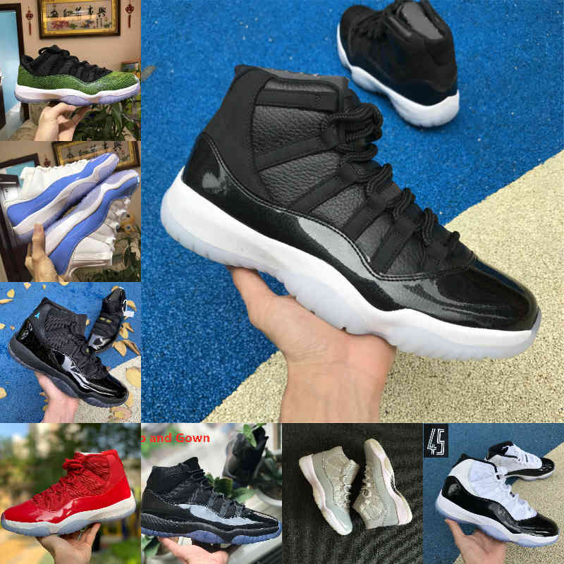 

2021 Sale New Bred 11s 11 Men Women Basketball Shoes COOL GREY Concord 45 Platinum Tint Cherry Cap And Gown Space Jam Designer Shoes Sport Trainers G1