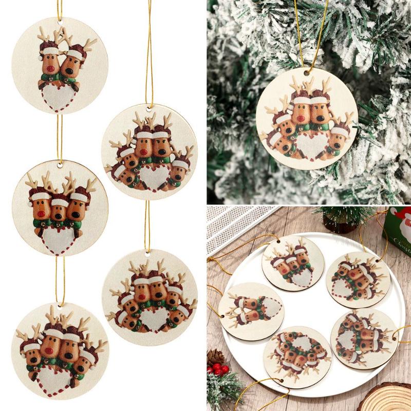 

Christmas Decorations Birthday Decoration Gifts Label Wedding Favors Xmas Hanging 2021 Family Member Wooden Ornaments Wood Pendant